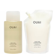 OUAI Fine Shampoo and Refill Bundle