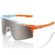 100% Speedcraft Sunglasses with HiPER Silver Mirror Lens - Soft Tact Two Tone