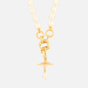 Vivienne Westwood Aleksa Gold-Tone Brass and Preciosa Pearl Necklace