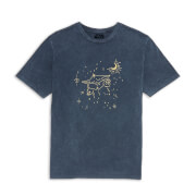 Star Wars Grogu Stars Sleeping Unisex T-Shirt - Navy Acid Wash