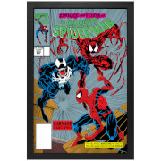 Marvel Spider-Man Venom Carnage Comic Cover Framed Art Print