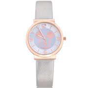 Disney Mickey Mouse Rose Gold and Silver Gray Strap Watch