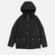 Barbour Kids’ Beaufort Waxed Cotton-Blend Hooded Jacket