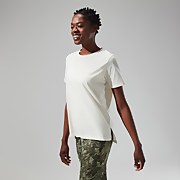 Relaxed Super Stretch Tech T-Shirt für Damen Naturfarben - 10