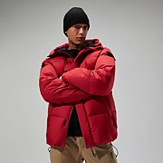 Men's Fawdon Down Jacket - Dark Red/Black