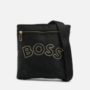 BOSS Catch Logo-Print Canvas Messenger Bag