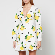 Never Fully Dressed Lemon Cha Cha Printed Cotton-Poplin Mini Dress