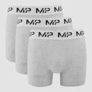 MP Men's Boxers - muške bokserice (pakovanje od 3 komada) - sivi melanž/bele