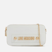 Love Moschino Croc-Effect Faux Leather Clutch Bag