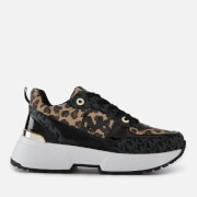 Michael Kors Girls’ Cosmo Glittered Jersey and Patent Faux Leather Trainers
