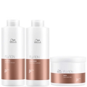 Wella Professionals Fusion Repair Shampoo, Conditioner and Mask Super Size Regime Bundle