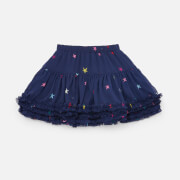 Joules Girls Lillian Star Print Ruffle Chiffon Skirt