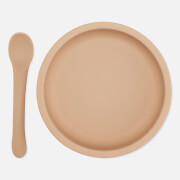 Konges Sløjd Bowl & Spoon Silicone Set - Rose Sand