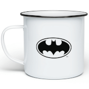 Batman Logo Enamel Mug - White