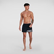 Men's Retro 13" Swim Shorts Black/White