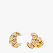 Kate Spade New York Croissant Gold-Tone and Crystal Studs