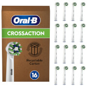 Oral-B CrossAction Opzetborstels - Wit, Verpakking 16-Pak