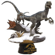 Beast Kingdom Jurassic World Dominion Blue and Beta D-Stage Diorama