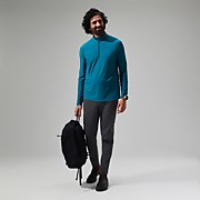 24/7 Long Sleeve Half Zip Tech T-Shirt für Herren Türkis - XS