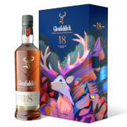Glenfiddich 18 Year Old Single Malt Scotch Whisky, Limited Edition Release x Santtu Mustonen, Gift Bottle & Flask Set, 70cl