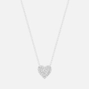 Estella Bartlett Heart Silver-Plated Crystal Necklace