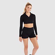 Harrie Bauchfreies T-Shirt Schwarz für Damen