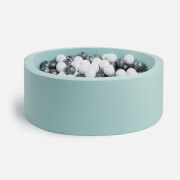 Larisa and Pumpkin Mint Ball Pit - Silver, White Balls