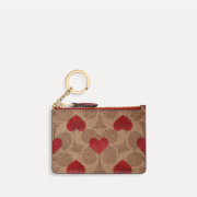 Coach Heart Monogram Leather and Coated Canvas Cardholder