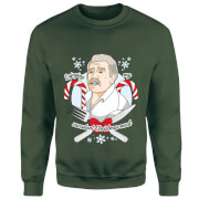 Enjoying My Succulent Christmas Meal Sweatshirt - Green