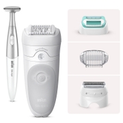 Braun Silk-épil 5 5-825 Epilierer für Einsteigerinnen, Weiß/Grau