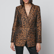 Never Fully Dressed Leopard Jacquard Blazer