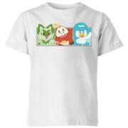 Pokemon 1st Starters Panels T-shirt pour Enfants - Blanc