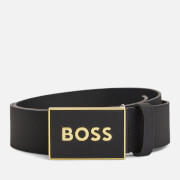 BOSS Icon Textured-Leather Belt