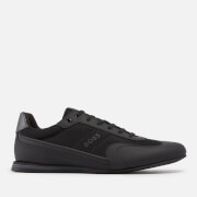 BOSS Rusham Faux Leather and Mesh Trainers