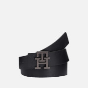 Tommy Hilfiger Logo-Plaqued Reversible Leather Belt