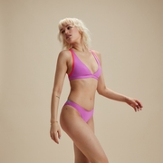 FLU3NTE Slip Bikini con design incrociato Lilla - S