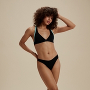 Top de bikini con tirantes finos de FLU3NTE, negro - XL