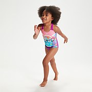 Infant Girl's Printed Swimsuit Purple