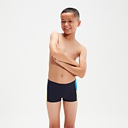 Boxer de bain Garçon Dive bleu marine/jaune