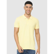 Yellow Solid Polo Collar T-shirt (TEONE)