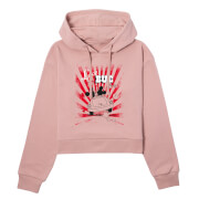 Mickey Mouse Love Bug Women's Cropped Hoodie - Dusty Pink