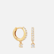 Astrid & Miyu Crystal Charm Gold-Plated Silver Earrings
