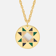 Estella Bartlett Gold-Plated Quilted Pattern Round Pendant