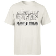 Star Wars The Mandalorian Helmets Line Art - Light Base Men's T-Shirt - Cream