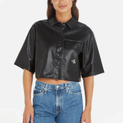 Calvin Klein Jeans Boxy Faux Leather Overshirt