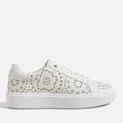 Ted Baker Cwisp Leather Laser Cut Flatform Trainers