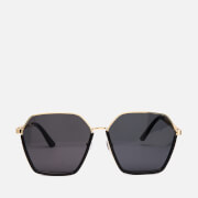 Jeepers Peepers Oversized Hexagon-Frame Acetate Sunglasses