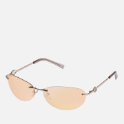 Le Specs Slinky Metal Oval-Frame Sunglasses
