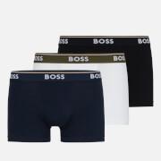 BOSS Bodywear Power Trunk Three-Pack Cotton-Blend Boxer Shorts