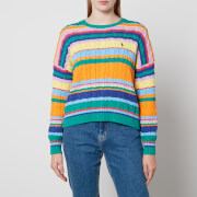 Polo Ralph Lauren Striped Cable-Knit Cotton Long Sleeve Pullover